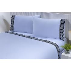 Jogo Lençol Casal Viúva 2,03Mx1,20Mx40Cm 4 Peças 180 Fios