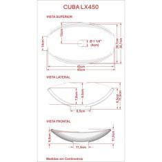 Bancada Para Banheiro 80cm Com Cuba Canoa L45 Prateleira E Espelheira 806w Metrópole Compace