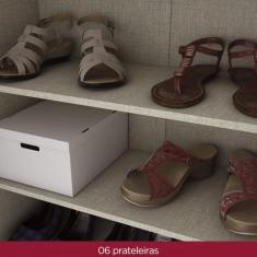 Armário Multiuso 2 Portas 6 Prateleiras Happy Siena Móveis Branco