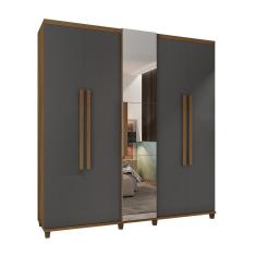 Guarda Roupa Com Espelho Amsterdam Cinamomo Off White