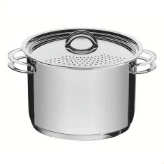 Espagueteira Tramontina Solar em Aço Inox Fundo Triplo com Tampa e Alças 24 cm 7,7 L 62517240