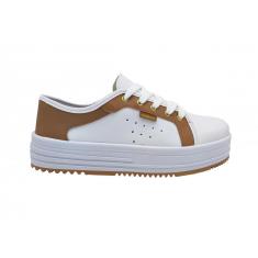 Tênis Feminino Casual Napa Preto Branco Moleca 5712.320-Feminino