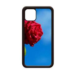 Capa Blue Sky Red Roses Green Leaves para iPhone 12 Pro Max para Apple Mini Mobile Case Shell