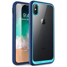 SUPCASE [Estilo Unicorn Beetle] Capa projetada para iPhone X, iPhone XS, capa protetora transparente híbrida premium para Apple iPhone X 2017/iPhone XS versão 2018 (azul marinho)