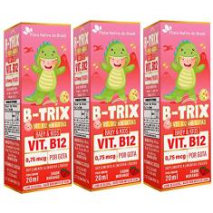 KIT 3X B-TRIX (Vitamina B12 Infantil) 20ml - Flora Nativa Sabor:Morango