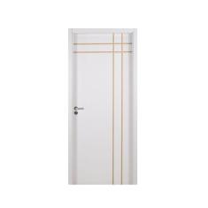 Kit Porta de Madeira Decorada 215x84cm com Batente de MDF Ultra 12cm Mantiqueira MGM Branco