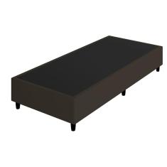 Base Box Solteiro Reforçado Arte Cúbica Estofados Itália 37x88x188cm Marrom