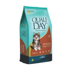 Ração Qualiday para Gatos Adultos Sabor Frango - 10,1kg - Pet Food Sol