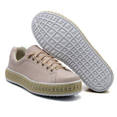 Tenis Casual Feminino Dia a Dia Sola Sisal Confortavel - DK SHOES, Ros