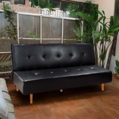 Sofá Cama Silver 3 Lugares Reclinável 1,92 Material Sintético Facto Pr