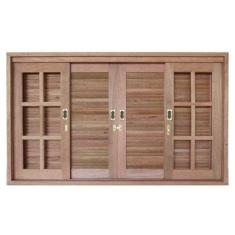 Janela de Correr Veneziana Quadriculada Madersilva 120cmx180cmx15cm