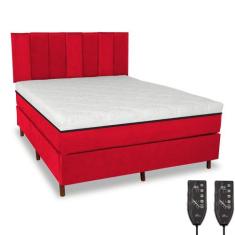 Cama Box e Colchão Magnético Massageador com Cabeceira - Eco Premium -