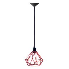 Pendente Aramado Diamante -  Vermelho