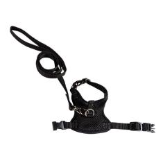 Coleira Peitoral Para Coelhos E Hamster Preta
