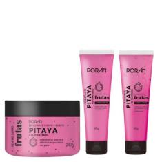 Kit Pitaya Porán Com Esfoliante + Hidratante + Sabonete - poran
