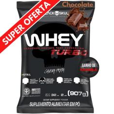 Whey Protein Concentrado TURBO Black Skull 907G - Refil, Chocolate