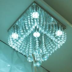 Lustre Belíssimo Cordão de Acrílico Esferas de Cristal Legítimo K9 com
