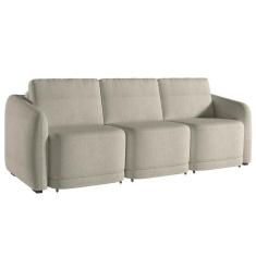 Sofá Cama Casal Para Sala 336cm Polska K04 Bouclê Bege - Mpozenato