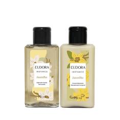 Combo Instance Baunilha Mini: Sabonete Líquido 75ml + Loção Hidratante Desodorante Corporal Baunilha 75ml