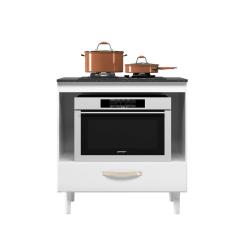 Balcao Cooktop E Forno Com 1 Gaveta Branco Nicioli Branco