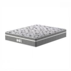 Colchão King Molas Ensacadas Evolution Pro Dormir 193x203x32cm Probel Cinza Com Branco