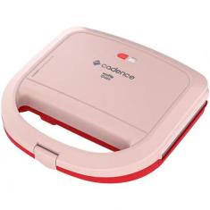 Máquina de Waffle Antiaderente Duet WAF200 Cadence 750W, ROSA/VERMELHO