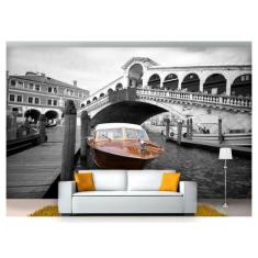 Papel De Parede Cidade Veneza Barco Lancha 3D Ncd165 - Você Decora