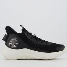 Tênis Under Armour Curry 3Z7 Preto e Branco-Masculino