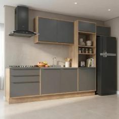 Cozinha Modulada 5 Peças com 2 Balcões 2 Armários Aéreos 1 Torre Quent