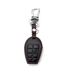 Etui na kluczyk samochodowy inteligentny skórzany pokrowiec na klucze, pasuje do Jeep Renegade 2014 2015, obudowa kluczyka samochodowego ABS inteligentny brelok z kluczykiem samochodowym