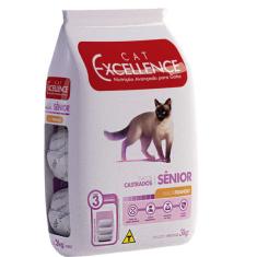 Ração Seca Cat Excellence Frango para Gatos Sênior Castrados - 3 Kg