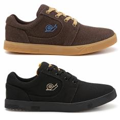 Kit 2 Tênis Masculino Skate De Tecido Leve Loose - LandFeet-Unissex