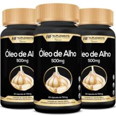 3X Oleo De Alho Premium 500Mg 60Caps Hf Suplements