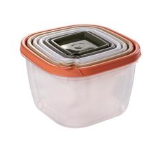 Conjunto de Potes Quadrados com 6 Unidades Plasútil