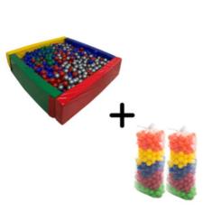 Piscina de Bolinhas com Cercado Espuma 1,20m + 200 Bolas Plásticas de Alta Durabilidade