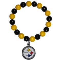 Pulseira com contas NFL Fan, Pulseira com contas de leque, Cor do time, One Size