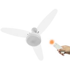 Ventilador Teto Cristal Inverter Luminária Led 18w + Controle Bivolt Voltagem:Bivolt