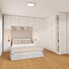 Guarda-Roupa Modulado de Canto 11 Portas 7 Peças Hera CabeCasa Madeira