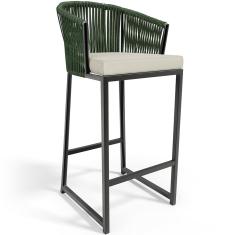 Banqueta Decorativa Para Área Gourmet Cozinha Varanda Corda Náutica Sunset D04 Verde - Lyam Decor