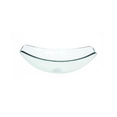 Cuba De Vidro Oval Chanfrada 46Cm Jateado