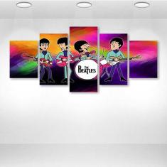 Quadro Decorativo - Music The Beatles  -  Composto de 5 quadros
