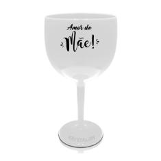 Taça Gin Branca Acrílico Personalizada para Dia das Mães - Amor de Mãe