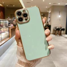 Capa de telefone doce galvanizada macia para iPhone 11 12 13 14 15 X XR XS Max Pro Max 7 8 Plus SE2020 mini capa protetora, azul celeste, para iPhone 15Plus