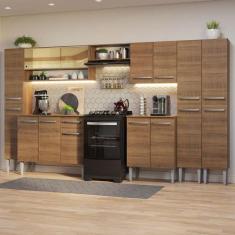 Armário de Cozinha Completa 325cm Rustic Emilly Madesa 05, Rustic