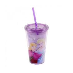 Copo Com Canudo Anna e Elsa 450ml Frozen - Disney