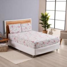 Jogo Lençol Casal 3 Peças Percal 180 Fios Dia A Dia - Olizonit