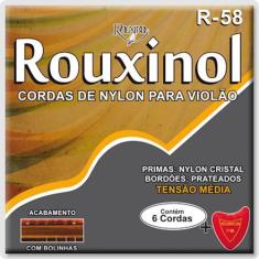 Encordoamento Violão Nylon Média Rouxinol Cristal Prata Bolinha R58