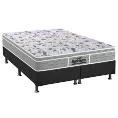 Cama Box King: Colchão Espuma D45 Probel Anatômico Guarda Costas Próextreme Plus + Base CRC Suede Gray (193x203)