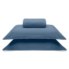 Jogo de Lençol Queen Algodão 3 peças Rolinho Malha Image Liso Buettner