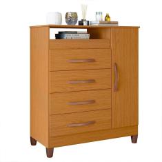 Cômoda Turquesa 1 Porta e 4 Gavetas - Móveis Albatroz